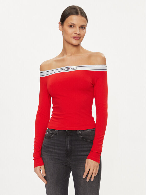 

Узкая блузка Tommy Jeans, красный