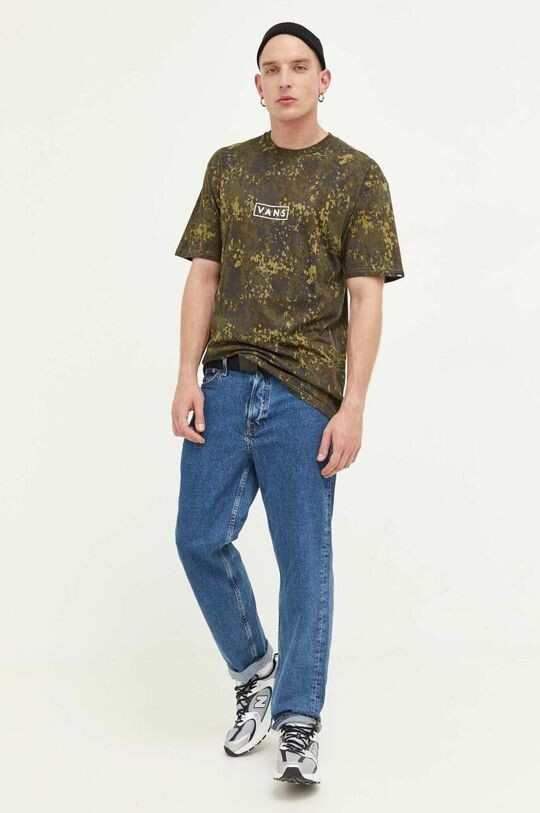 

Хлопковая футболка Vans, зеленый
