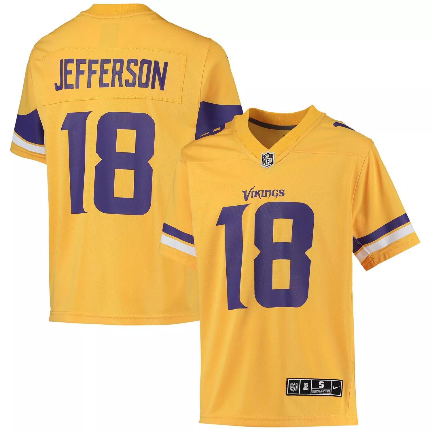 

Молодежная футболка Nike Justin Jefferson Gold Minnesota Vikings Inverted Team Game Nike