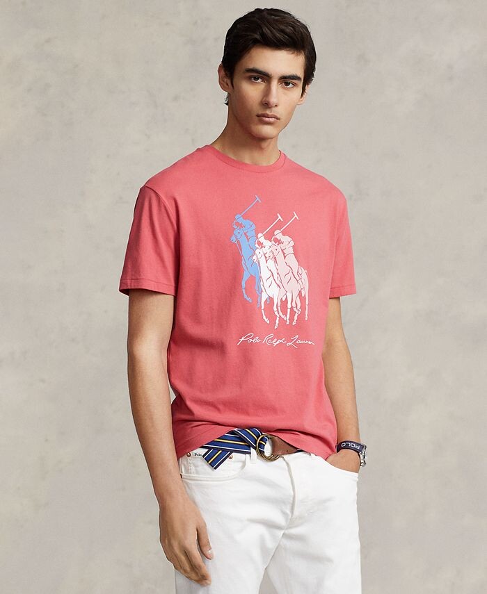 

Мужская футболка классического кроя из джерси Big Pony Polo Ralph Lauren, красный