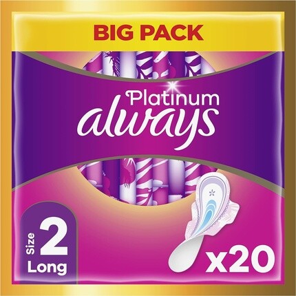 

Гигиенические прокладки Always Platinum Long Plus, размер 2 с крылышками