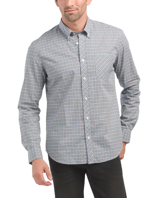 

Мини-рубашка в клетку с длинным рукавом Ben Sherman, синий