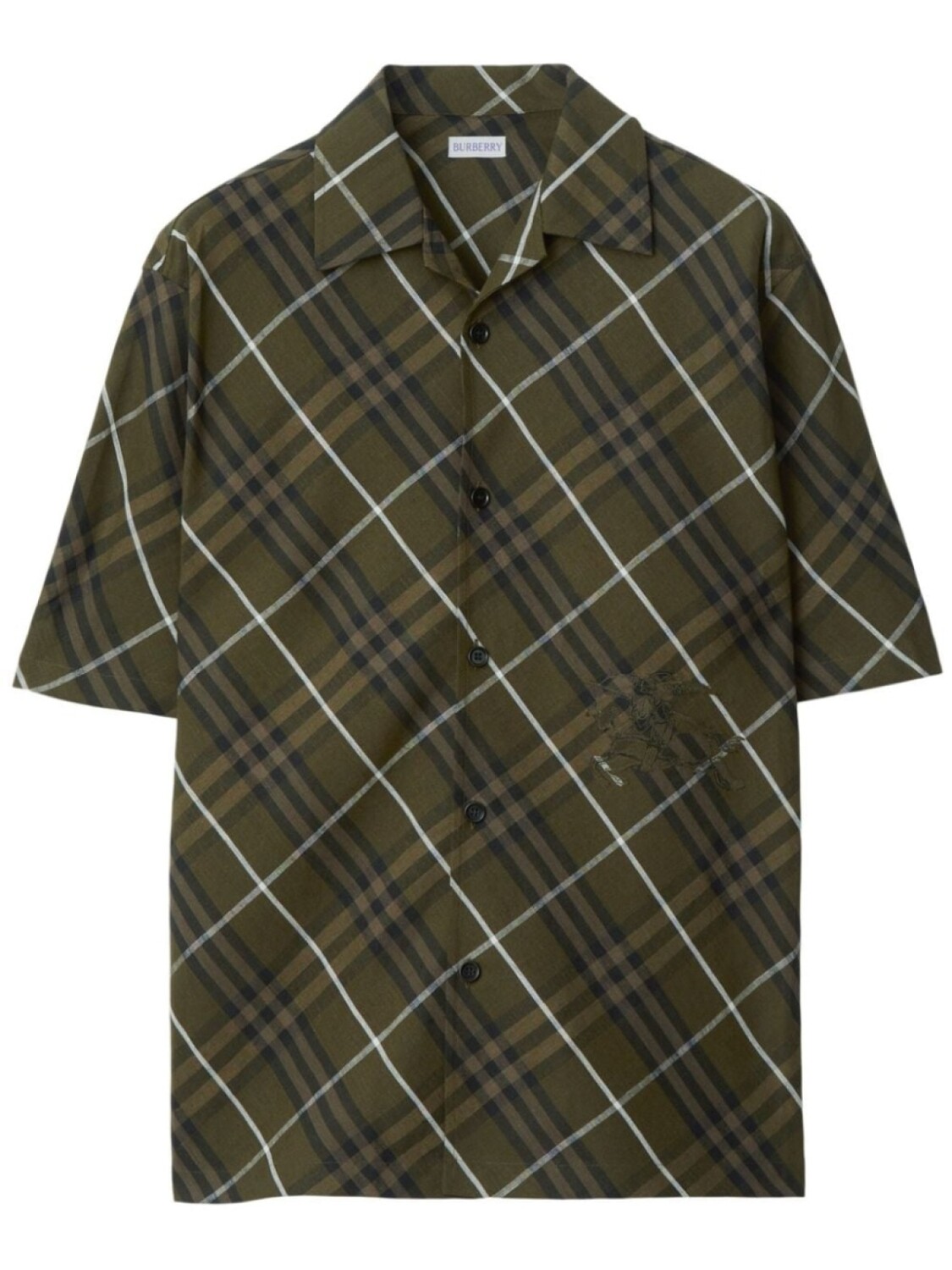 

Burberry шелковая рубашка в клетку, зеленый