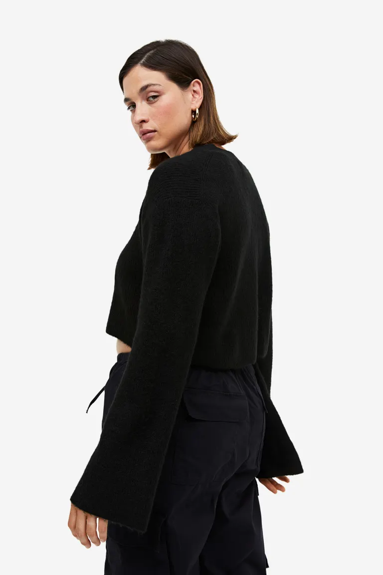 

Короткий жилет H&M, черный