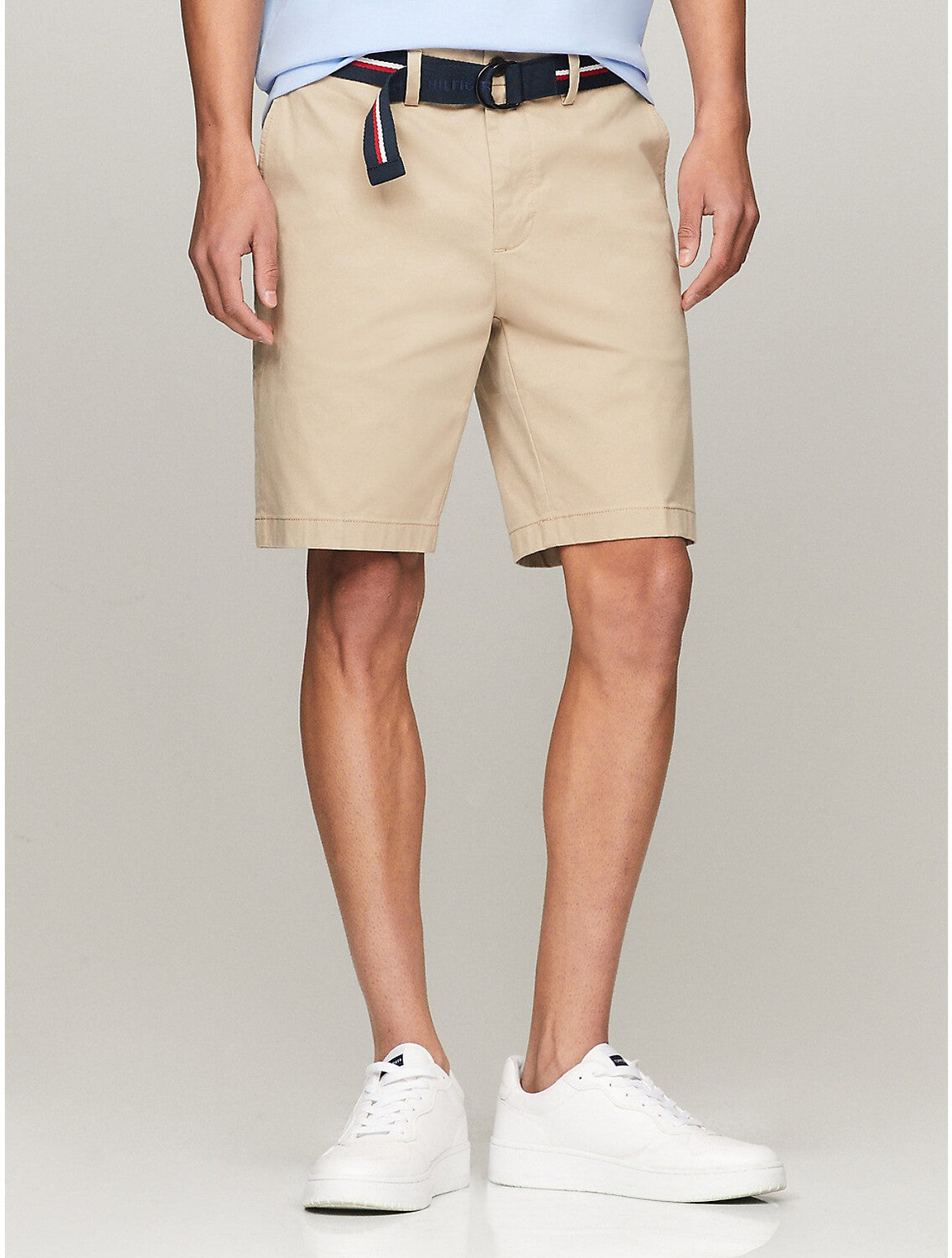 

Мужские саржевые шорты Tommy Hilfiger Club длиной 9 дюймов с поясом, цвет Khaki Sand
