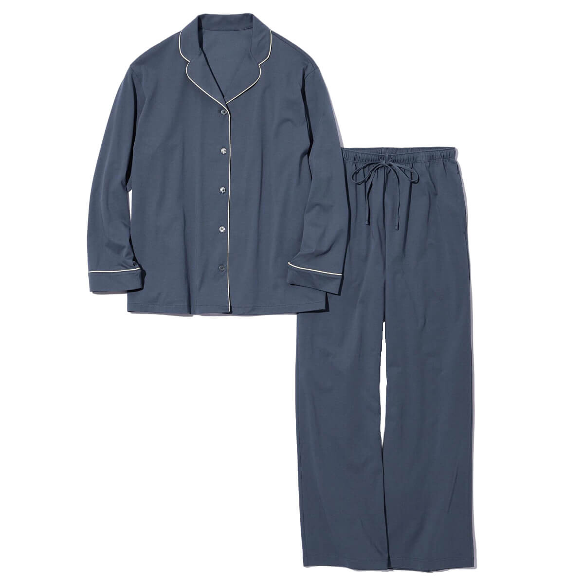 

Пижама Uniqlo AIRism Cotton Long Sleeved, синий