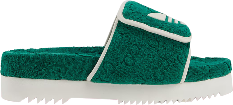 цена Сандалии Adidas Adidas x Gucci GG Platform Sandal 'Green Cotton Sponge', зеленый