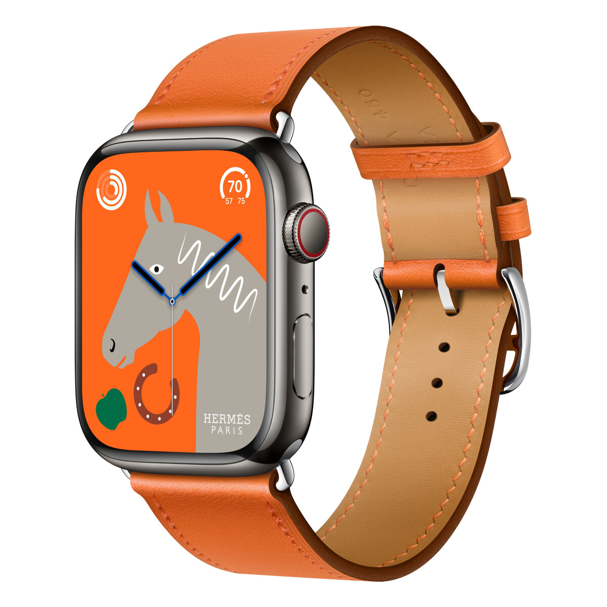 

Умные часы Apple Watch Series 8 Hermes (GPS + Cellular), 45мм, Space black/Orange