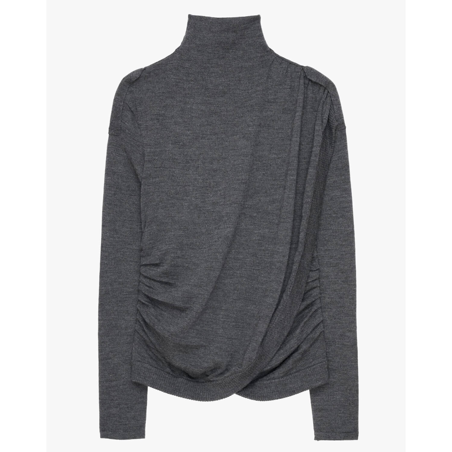 

Свитер Zara DRPPD KNT 11, серый