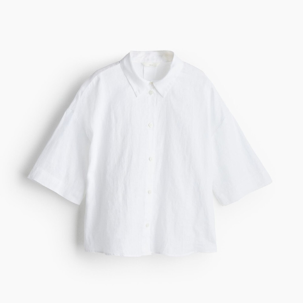 

Рубашка H&M Linen, белый