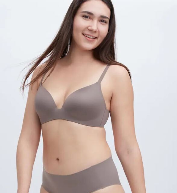 

Бюстгальтер без косточек с 3d-фиксацией Uniqlo 3d Hold Wireless, коричневый