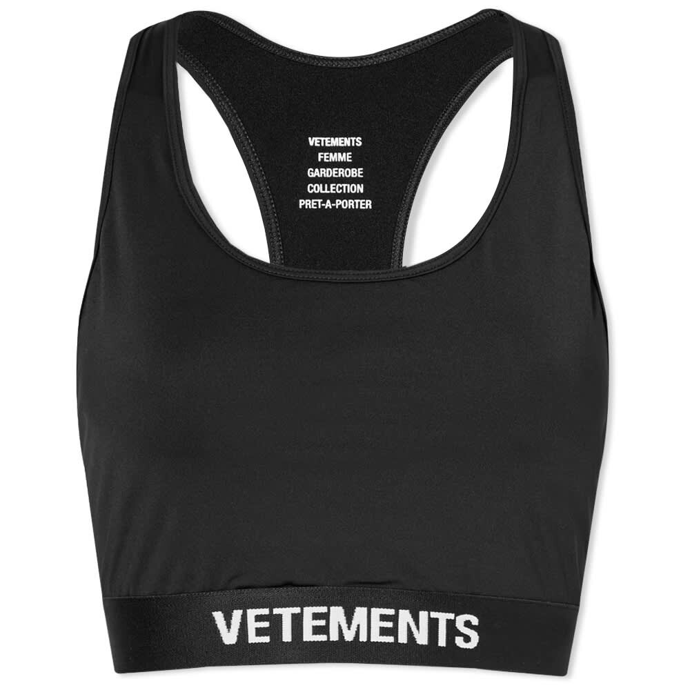

Спортивное бра с логотипом ETEMENTS Vetements