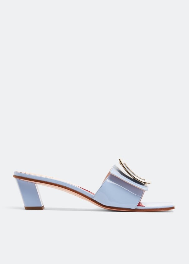 

Мюли ROGER VIVIER Love metal buckle mules, синий