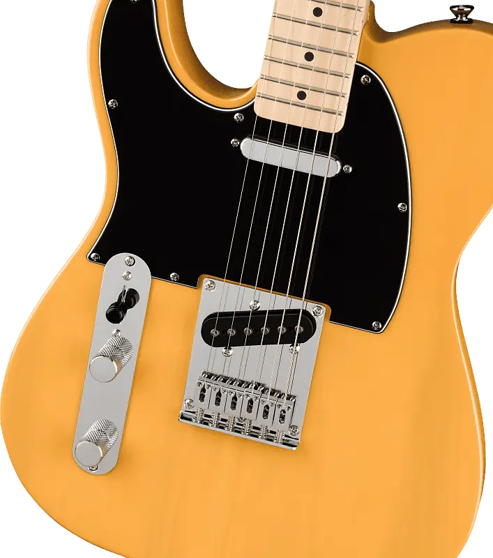 

Squier Affinity Telecaster, левша, со сквозным мостиком, цвет ириски, блонд Affinity Telecaster Left-Handed with String-Through Bridge