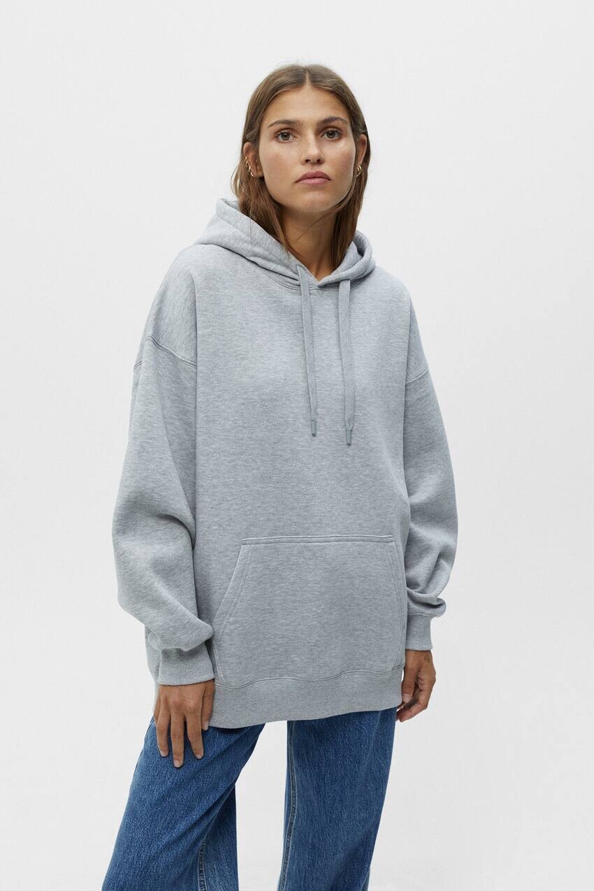 

Толстовка оверсайз Pull&Bear, серый