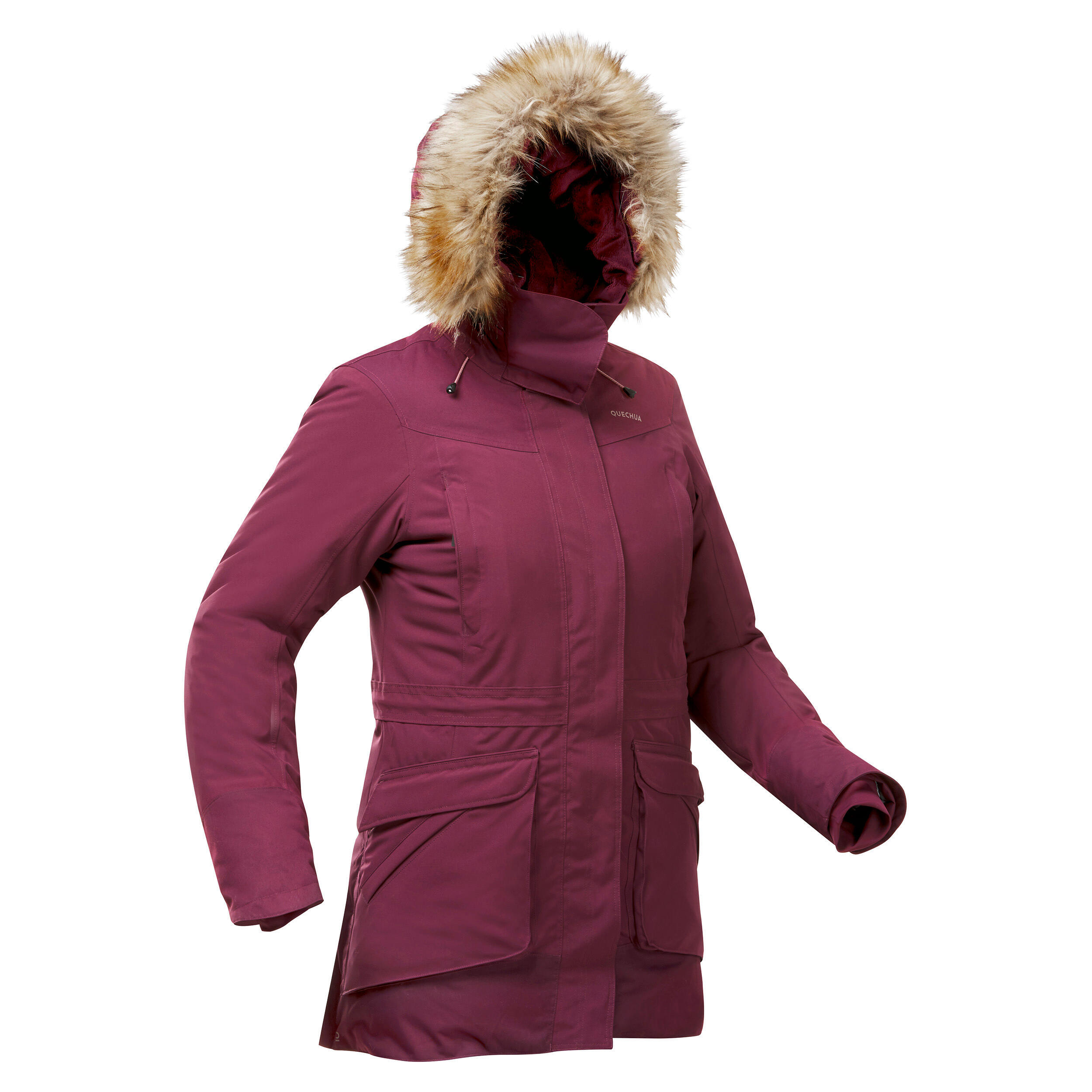 Куртка Quechua женская водонепроницаемая, темно-бордовый