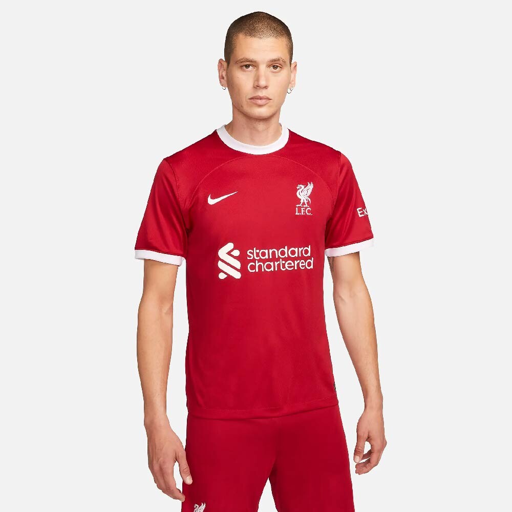 

Футболка Nike Dri-FIT Liverpool FC 2023/24 Stadium Home, красный/белый