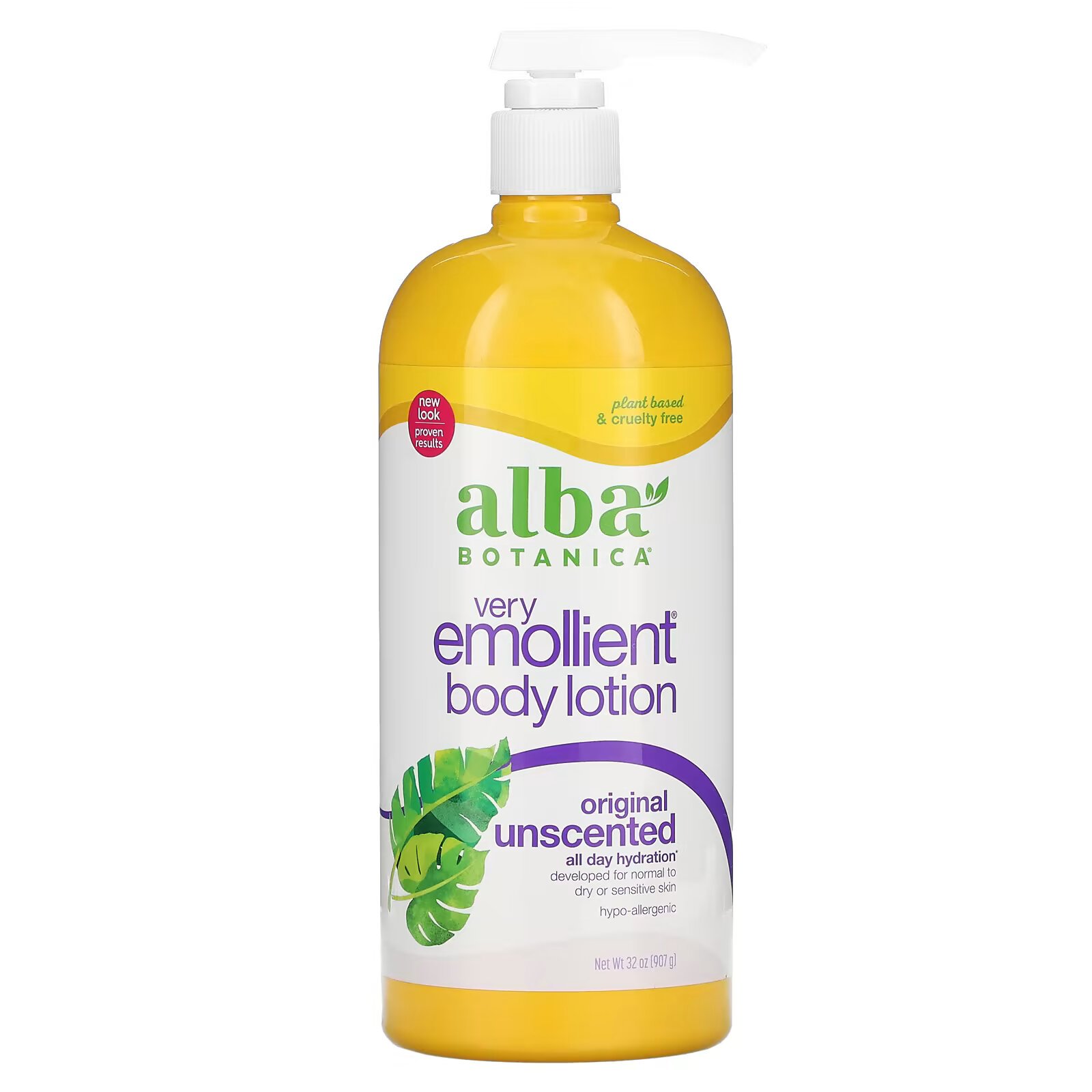 Alba Botanica, Very Emollient, смягчающий лосьон для тела, без запаха, оригинальный, 907 г (32 унции) - фото