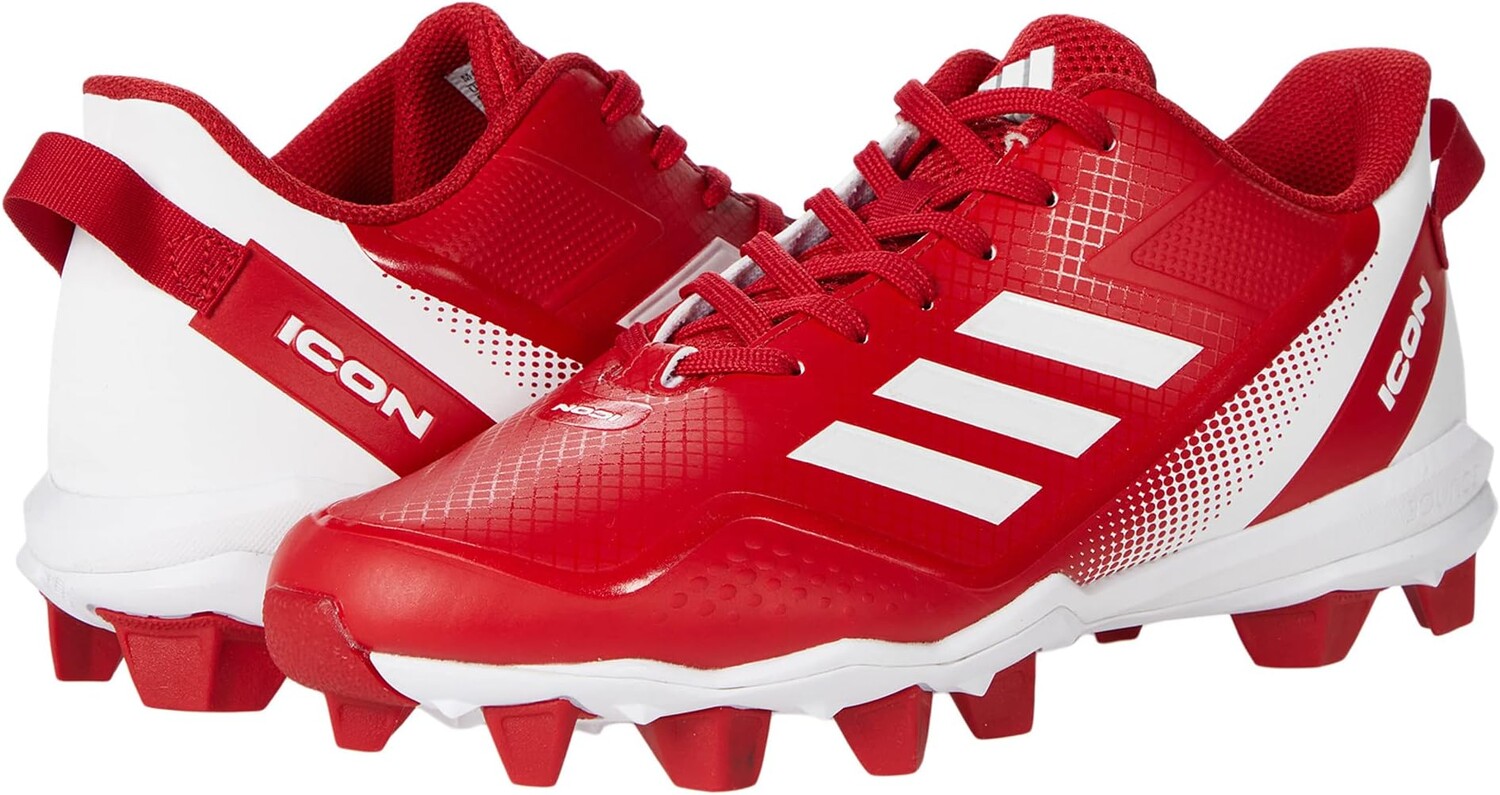 

Бутсы Icon 7 Molded Baseball Cleats adidas, цвет Team Power Red/White/White