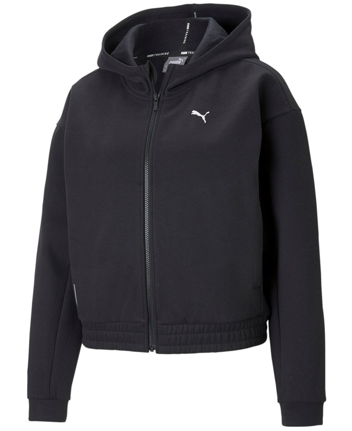 

Толстовка с капюшоном на молнии из флиса для женщин Puma, черный