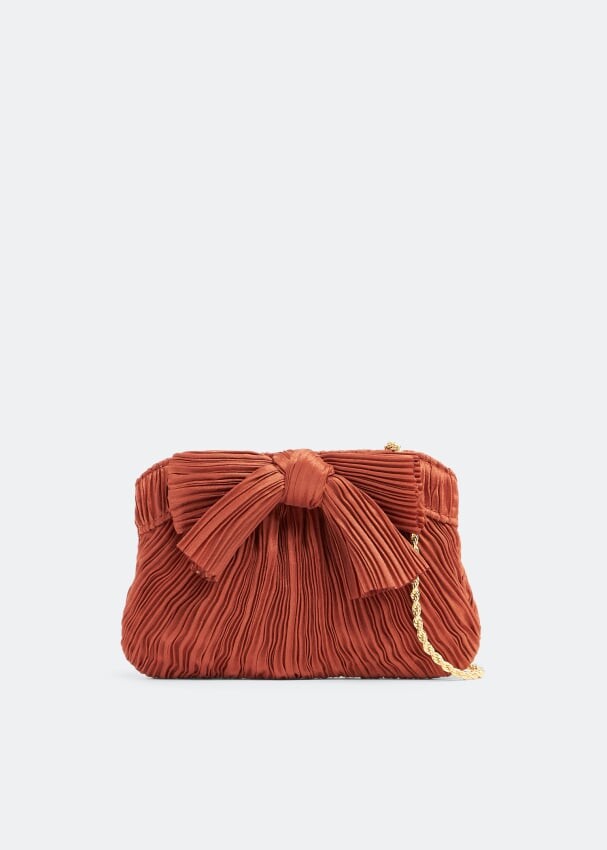 

Клатч LOEFFLER RANDALL Rochelle mini bow clutch, оранжевый