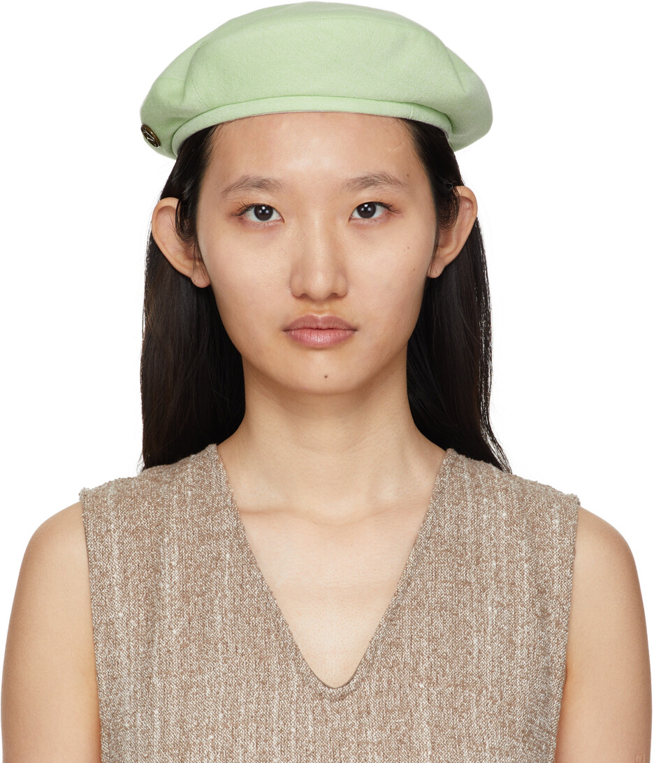 

Двусторонняя зеленая шапка New Billy Beanie Maison Michel
