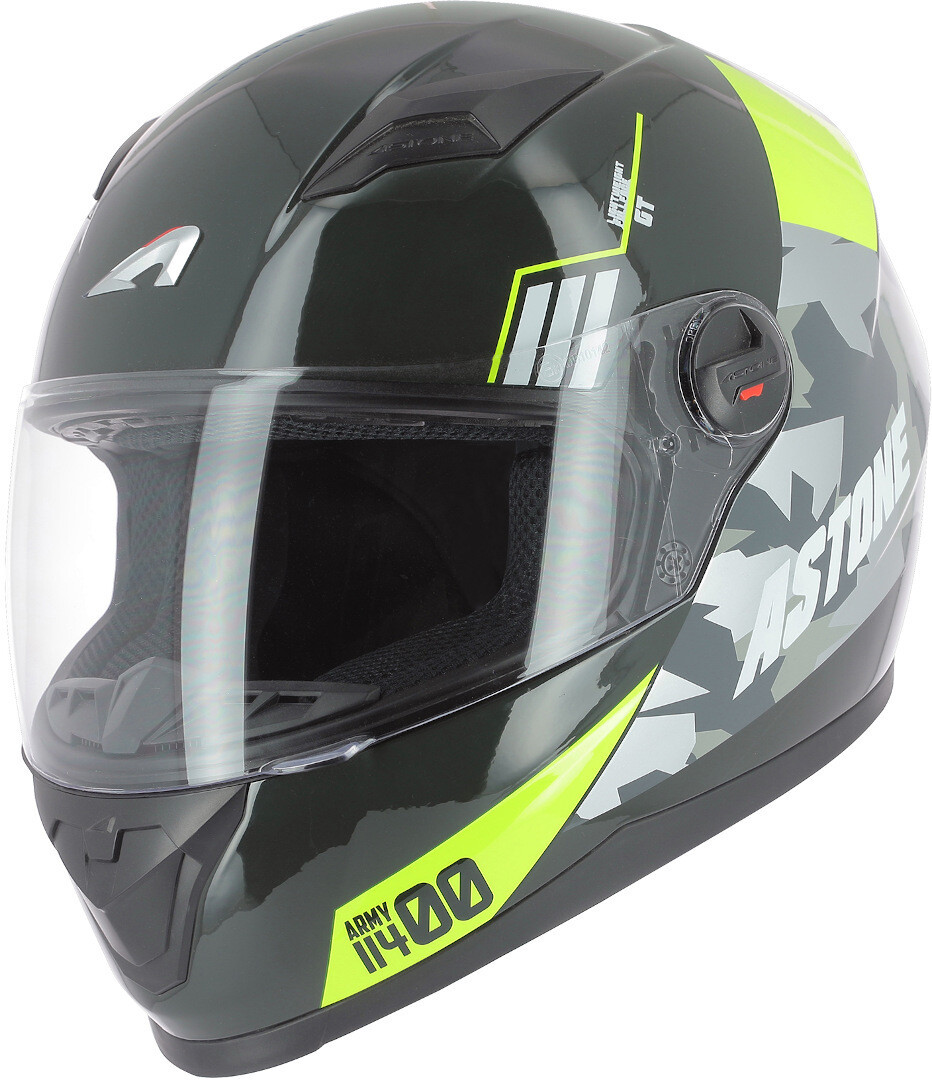 

Шлем Astone GT2 Army, черный/желтый
