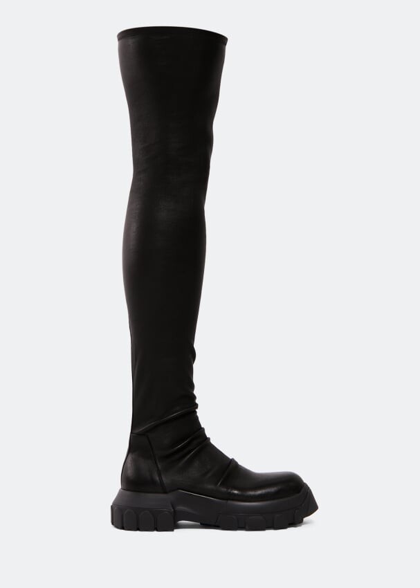 

Ботинки RICK OWENS Bozo knee-high tractor boots, черный