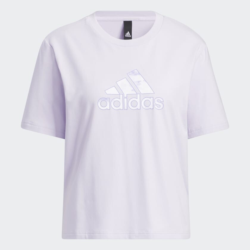 

Футболка adidas Me Time Badge of Sport, светло-фиолетовый/белый