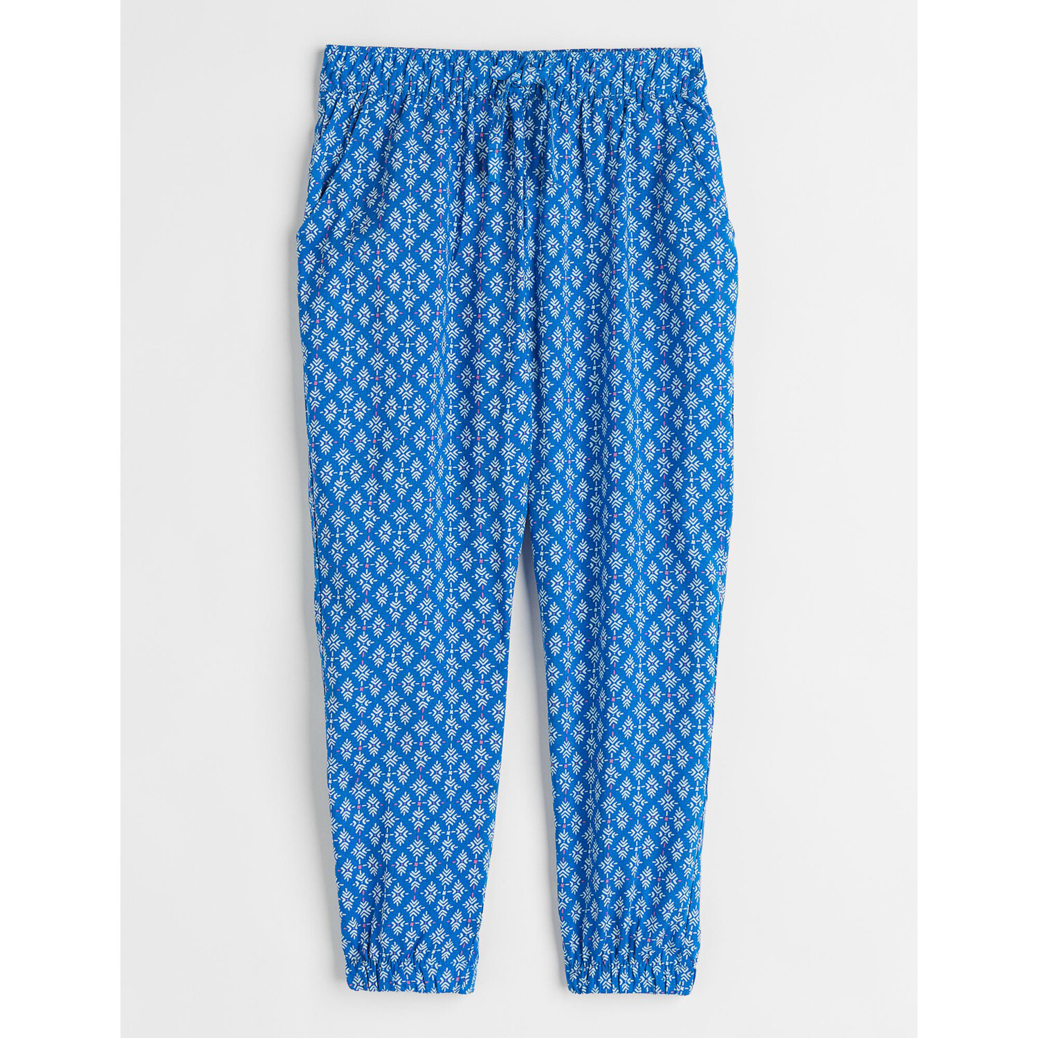 

Тканые джоггеры H&M Patterned, синий/белый