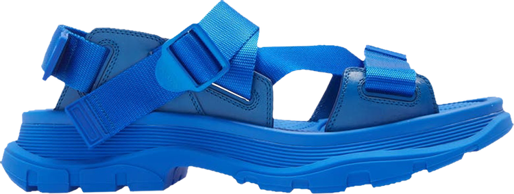 Сандалии Alexander Mcqueen Strappy Leather Sport Sandal Ultramarine, синий
