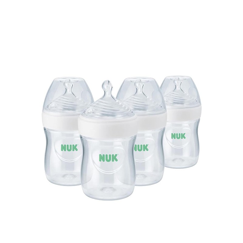 Бутылочки для кормления 4 шт. по 150 мл Nuk Simply Natural with SafeTemp nuk simply natural подарочный набор для новорожденных от 0 месяцев 9 шт