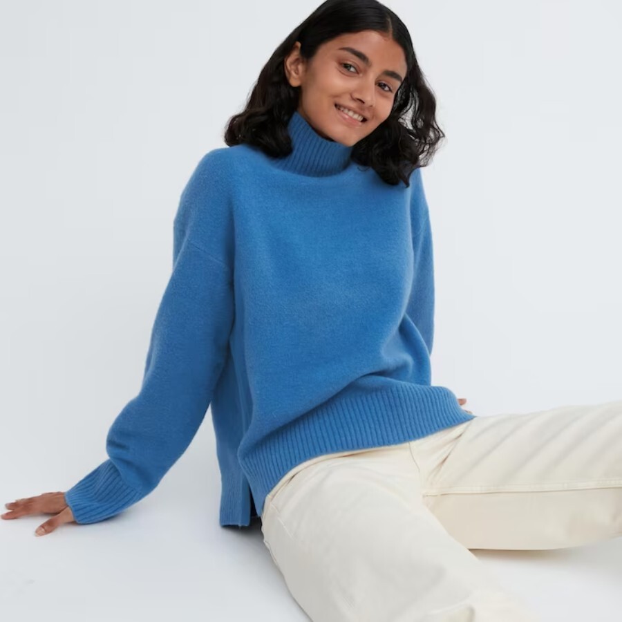 

Джемпер Uniqlo Souffle Yarn, синий