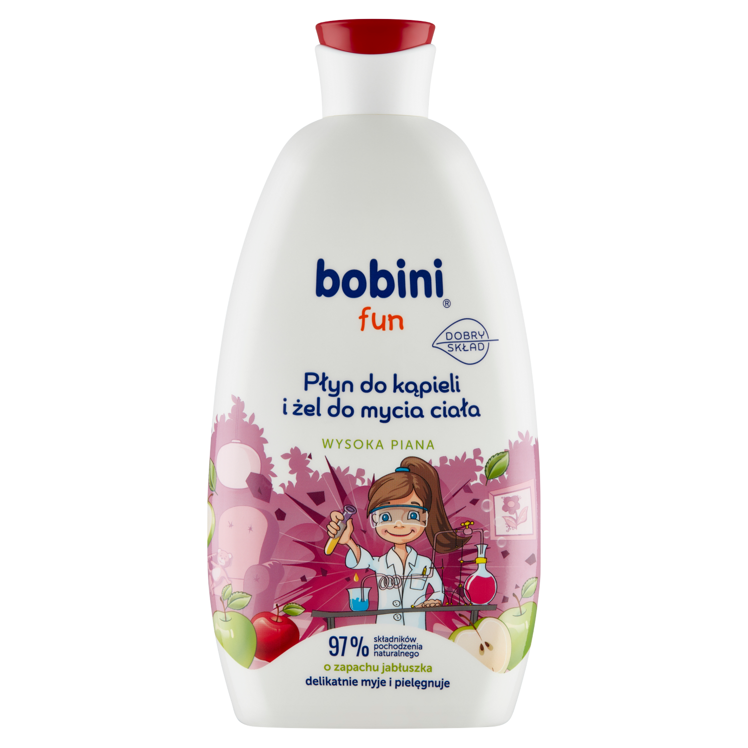 Bobini Fun пена для ванн и гель для душа для детей яблоко, 500 мл –  заказать с доставкой из-за рубежа через онлайн-сервис «CDEK.Shopping»