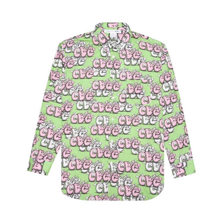 

Рубашка Comme des Garçons SHIRT x KAWS Classic Shirt Print G 'White', белый