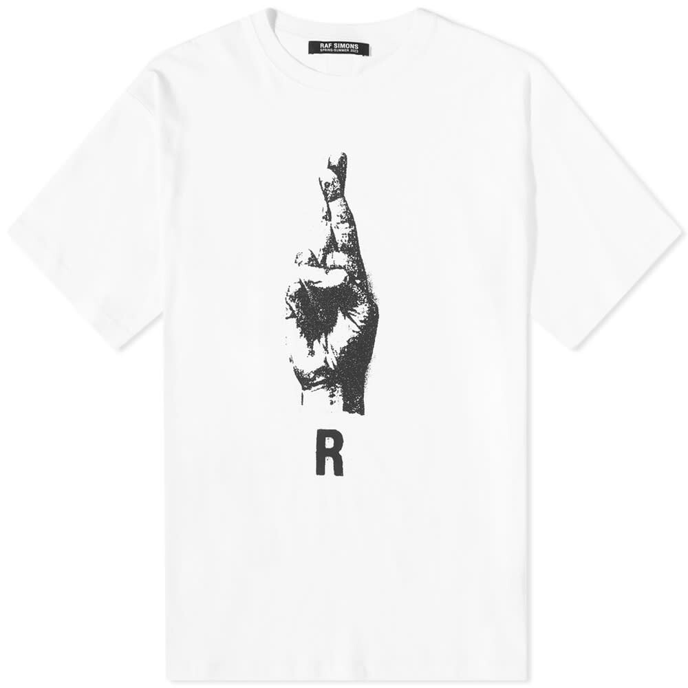 

Футболка Raf Simons Oversized Hand Sign Print Tee