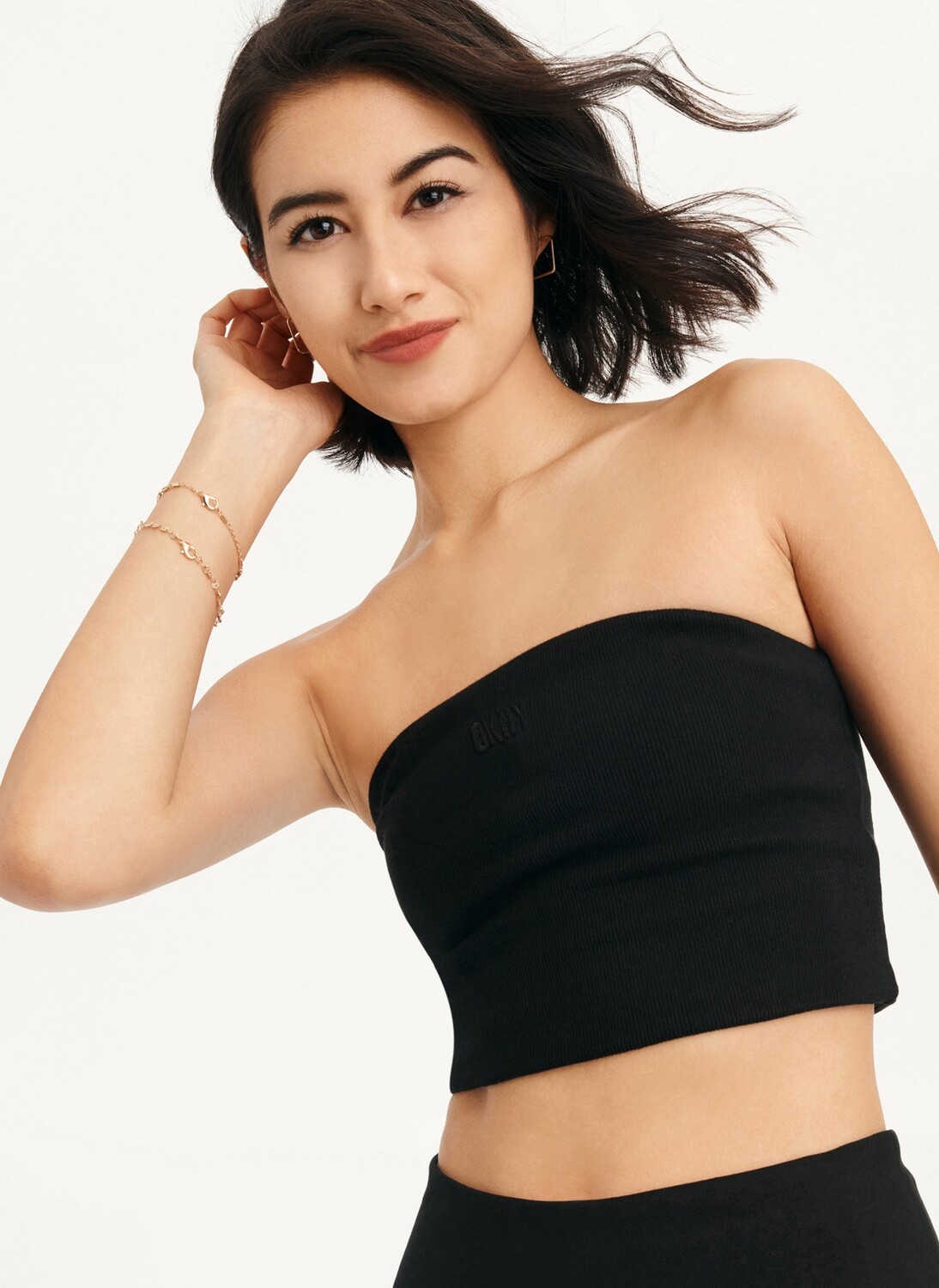 

Топ укороченный в рубчик DKNY