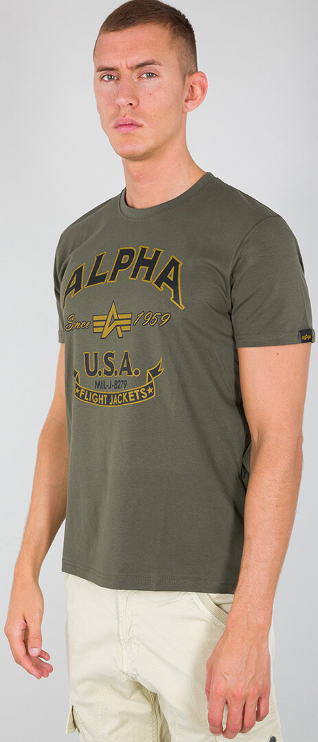

Alpha Industries Alpha FJ Футболка, темно-зеленый