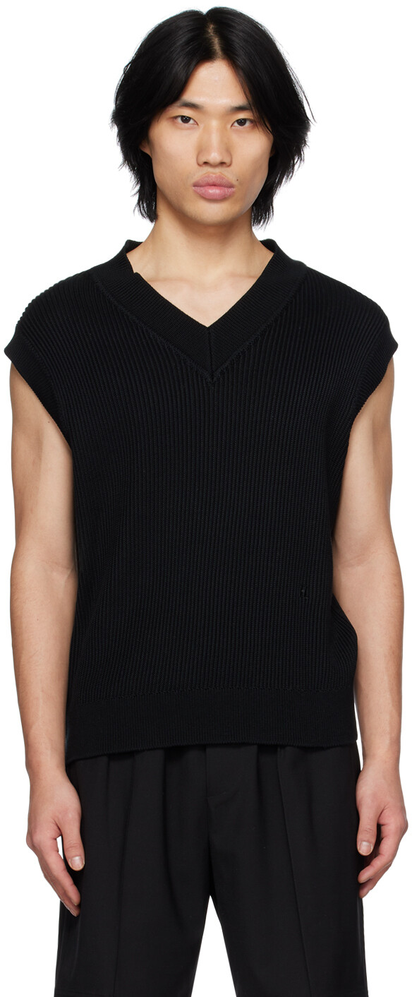 

Черный свободный жилет Helmut Lang