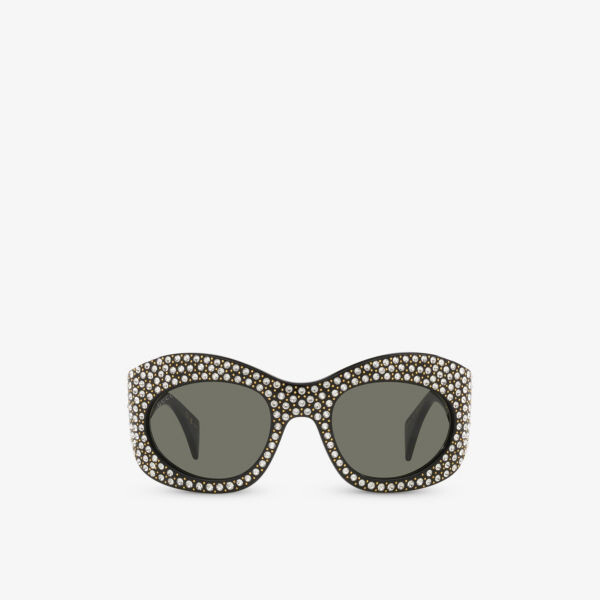 

Gc002155 gg1463s солнцезащитные очки из ацетата в прямоугольной оправе Gucci, черный