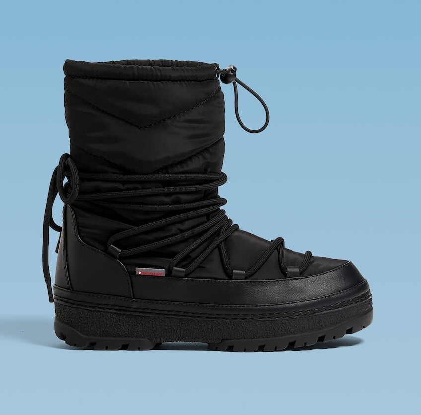 

Ботинки Oysho Primaloft Water-repellent Après-ski, черный