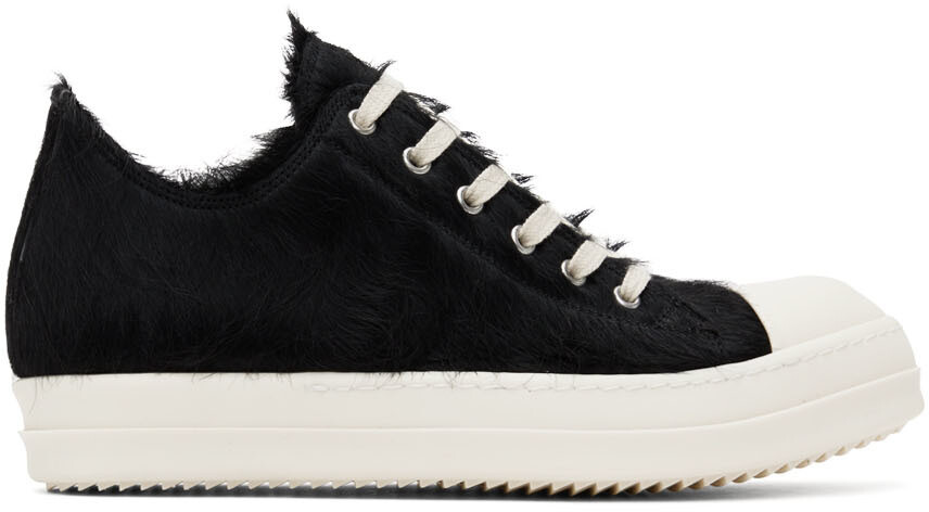 

Черные меховые кроссовки Rick Owens