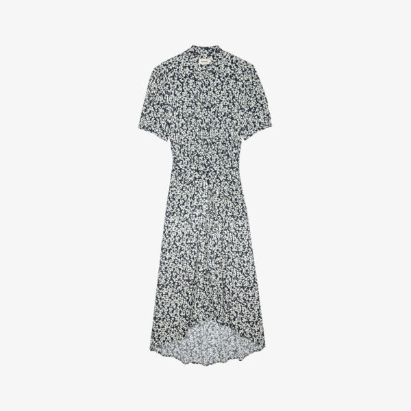 

Платье миди асимметричного кроя Rima с цветочным принтом Zadig&Voltaire, цвет vanille
