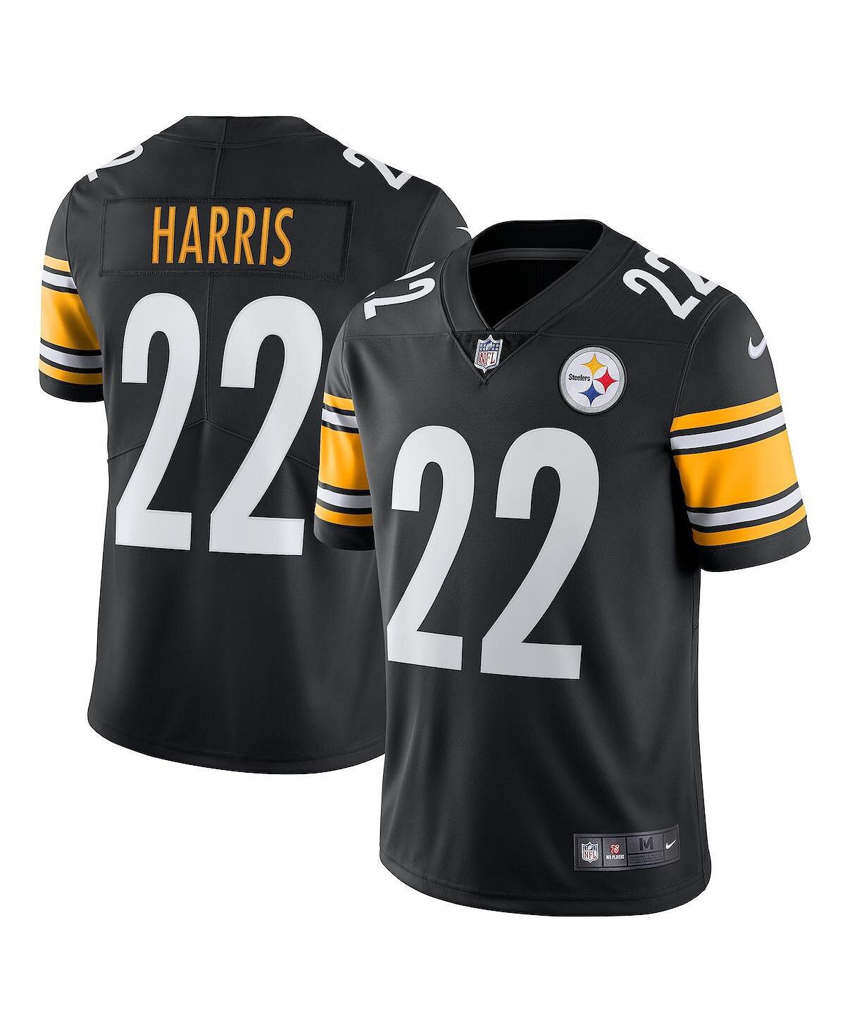 

Мужская футболка najee harris black pittsburgh steelers vapor limited jersey Nike, черный