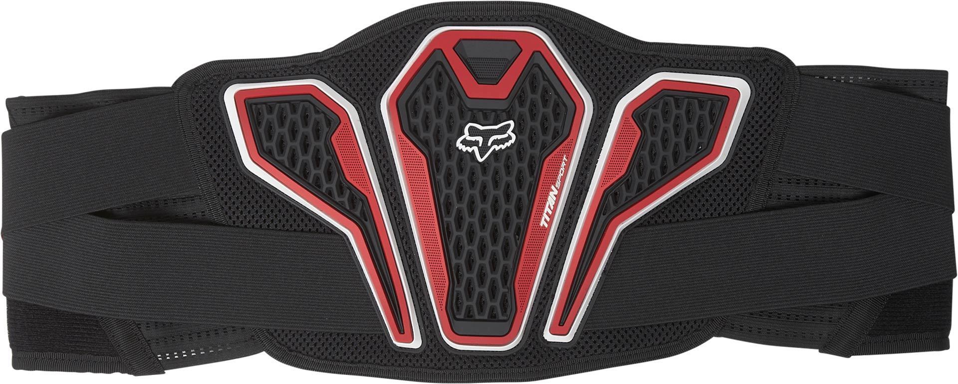 Пояс FOX Titan Sport защитный, черный/красный