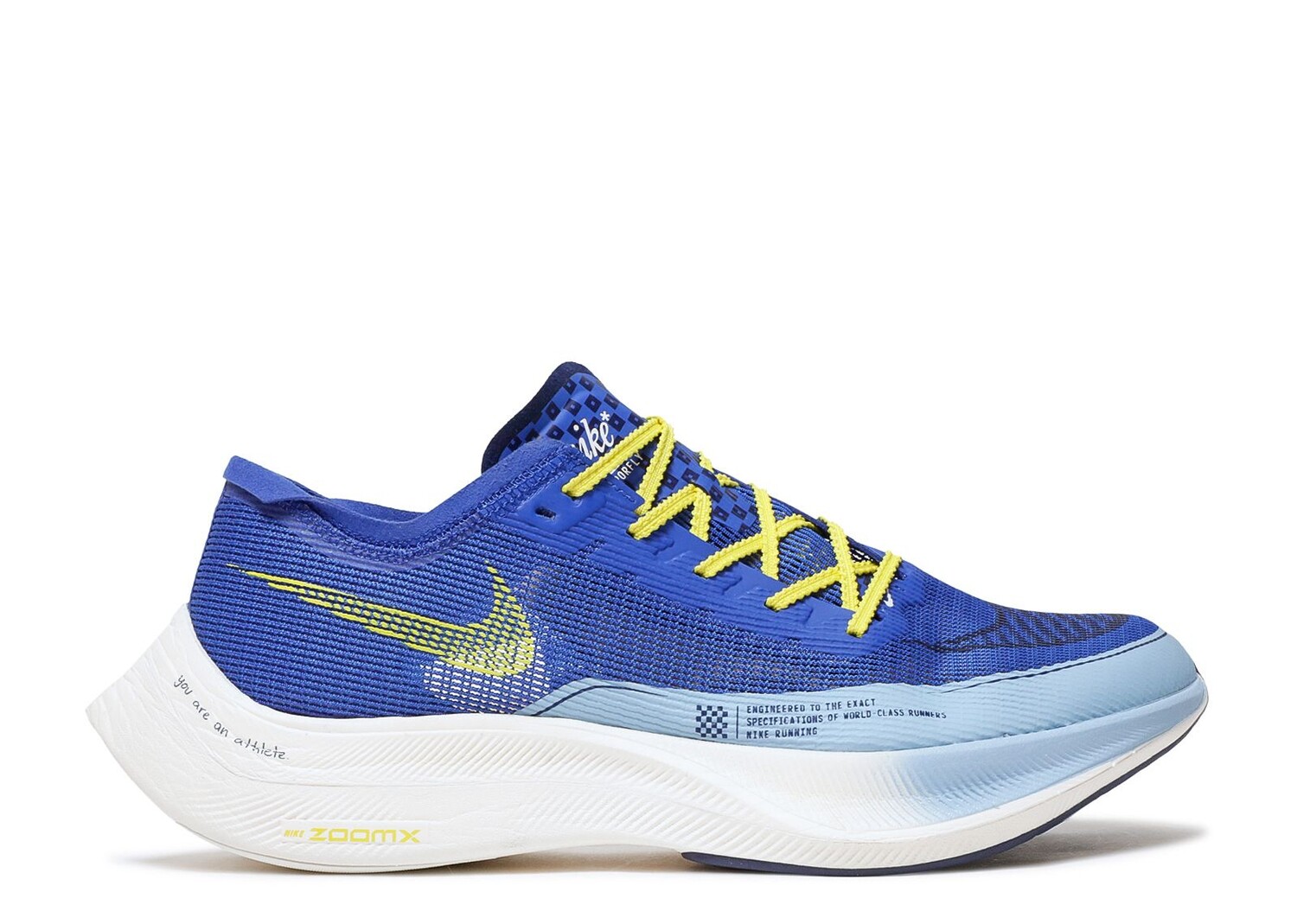 

Кроссовки Nike Zoomx Vaporfly Next% 2 'Hyper Royal Yellow Strike', синий