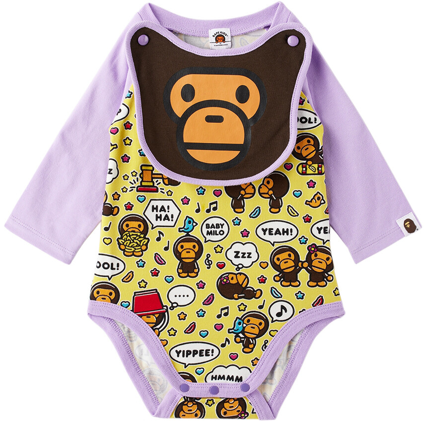 

Боди Baby Purple Baby Milo Speech BAPE