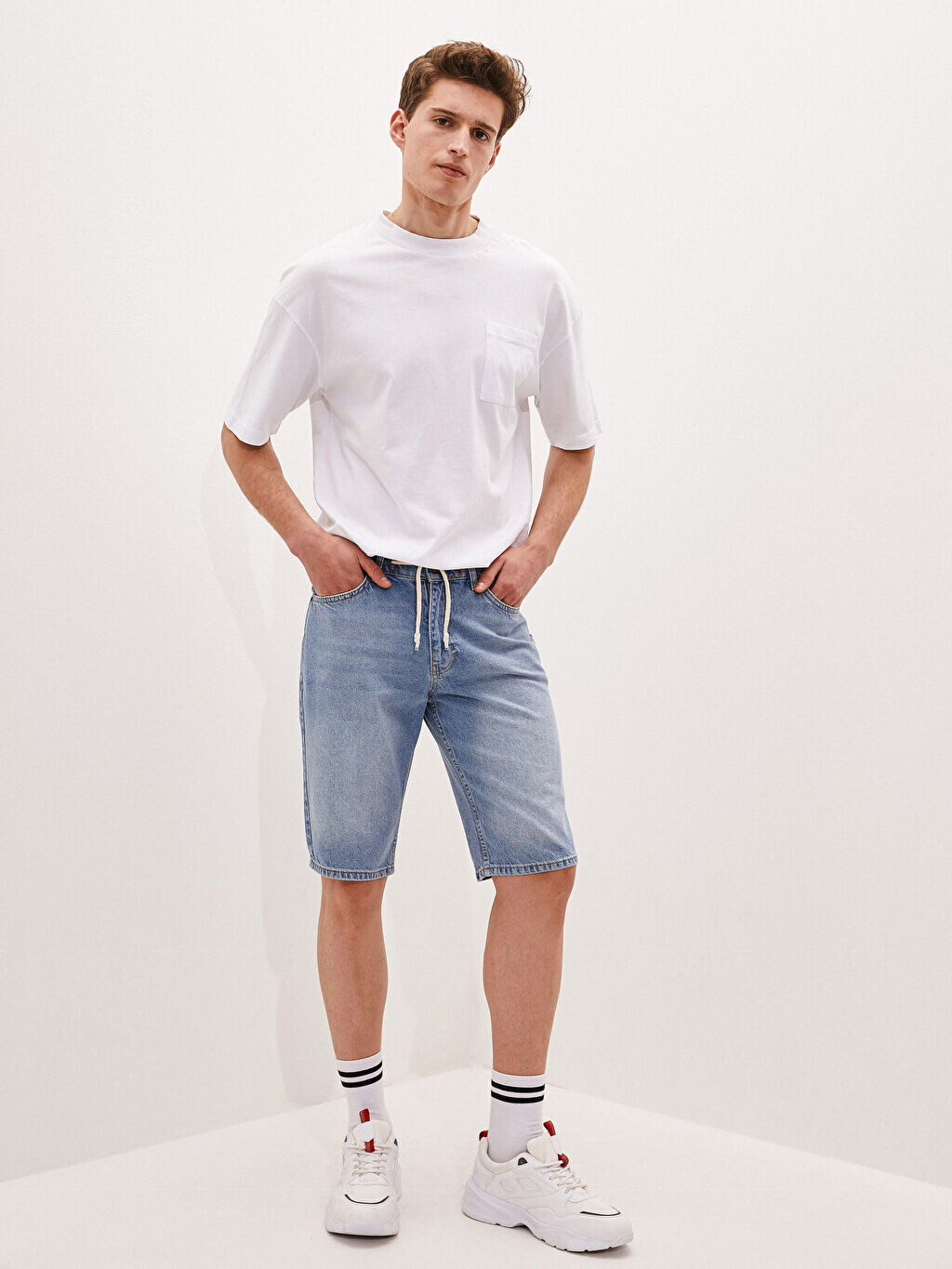 

Мужские джинсовые шорты-бермуды стандартной посадки LCW Jeans