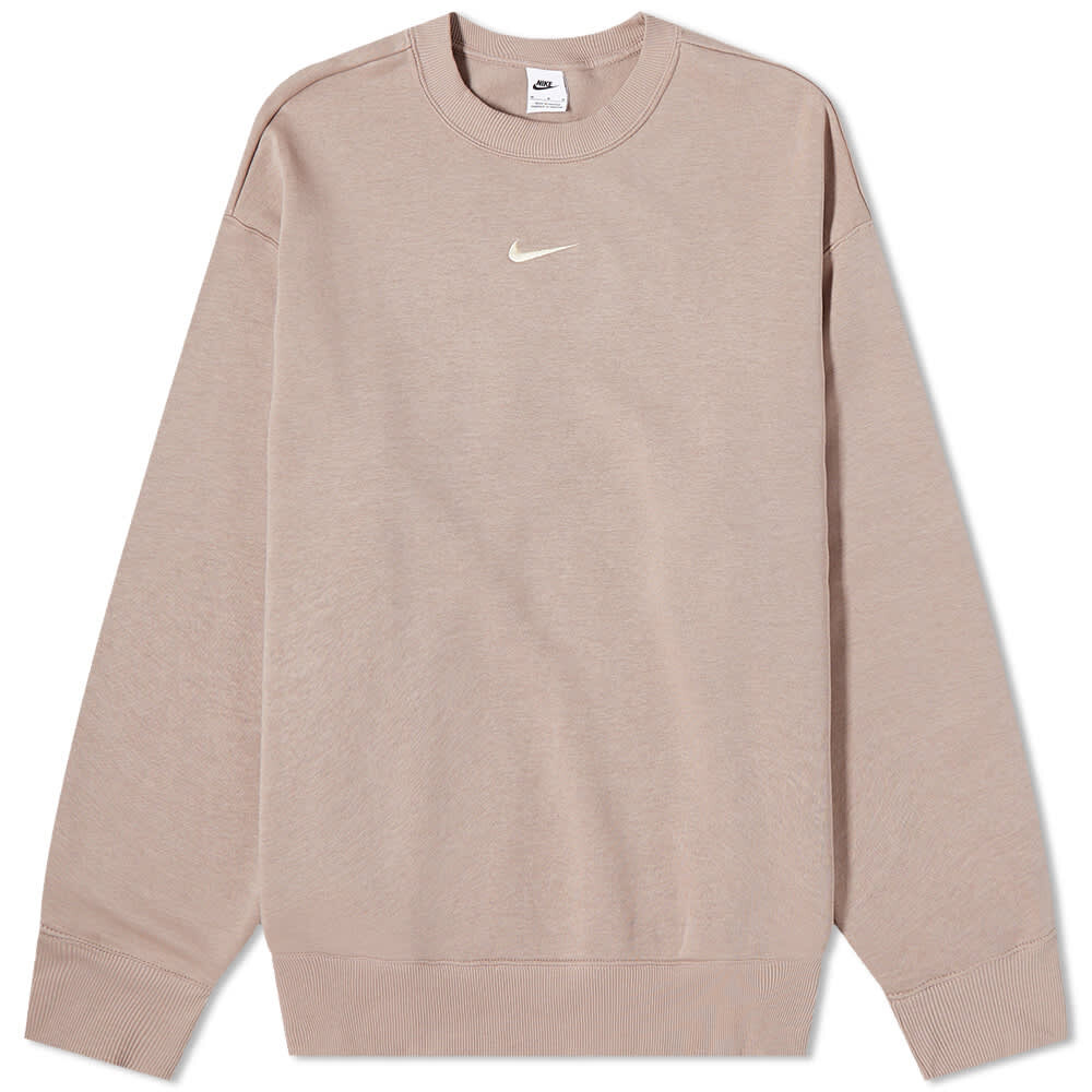 

Толстовка Nike Phoenix Fleece Oversized Crew, серо-розовый