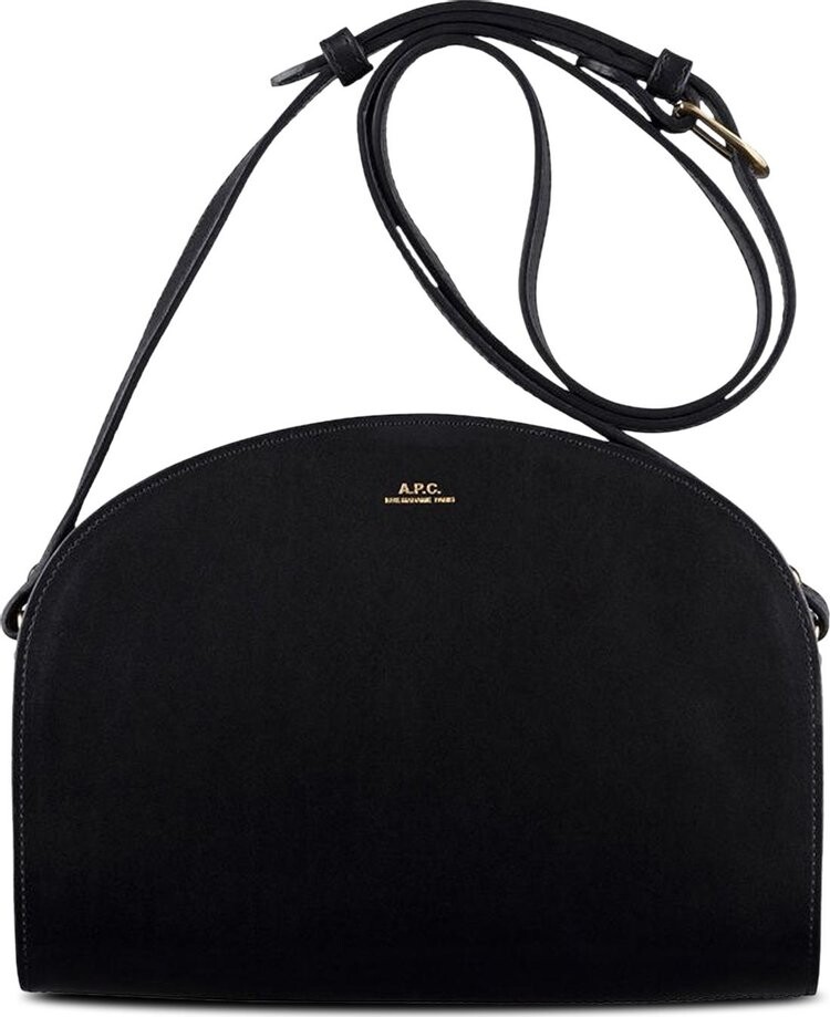 

Сумка A.P.C. Demi-Lune Smooth Leather Bag Black, черный